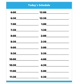 Cyan Dry Erase Hourly Schedule Magnet (Standard Clock) By DCM Solutions Cyan Dry Erase Hourly Schedule Magnet (Standard Clock) By DCM Solutions