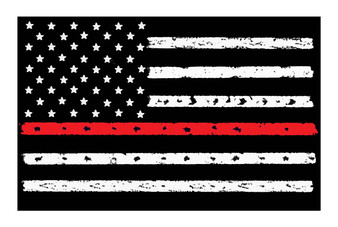 Thin Red Line Flag Bumper Magnet by DCM Solutions