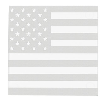 American Flag 3.5" Etched Glass Coasters (Inverted Etch) By DCM Solutions