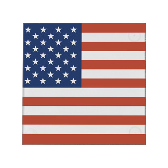 American Flag 3.5" Square Glass Coasters by DCM Solutions