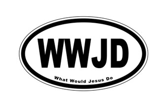 White What Would Jesus Do WWJD Bumper Magnet by DCM Solutions