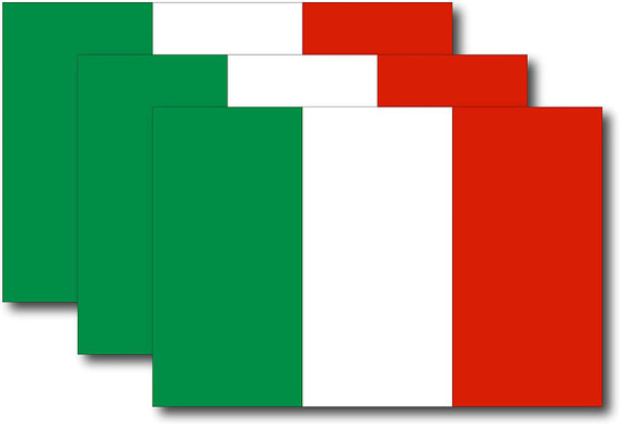 Italy Flag Sticker (3 Pack)