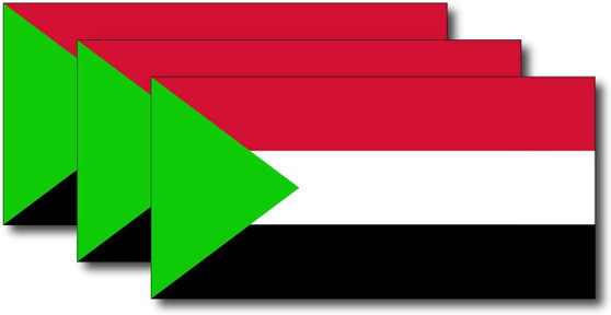 Sudan Flag Sticker (3 Pack)