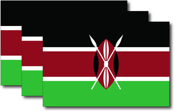 Kenya Flag Sticker (3 Pack)