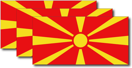 Macedonia Flag Sticker (3 Pack)