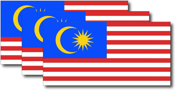 Malaysia Flag Sticker (3 Pack)