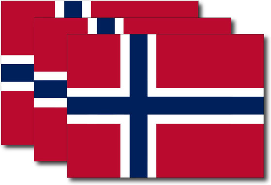 Norway Flag Sticker (3 Pack)