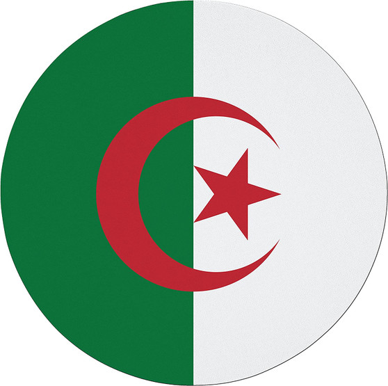 Algeria Flag 7.5" Circular Mouse Pad