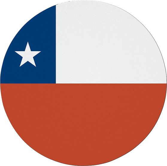 Chile Flag 7.5" Circular Mouse Pad