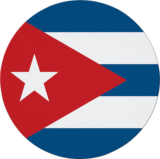 Cuba Flag 7.5" Circular Mouse Pad