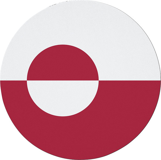 Greenland Flag 7.5" Circular Mouse Pad