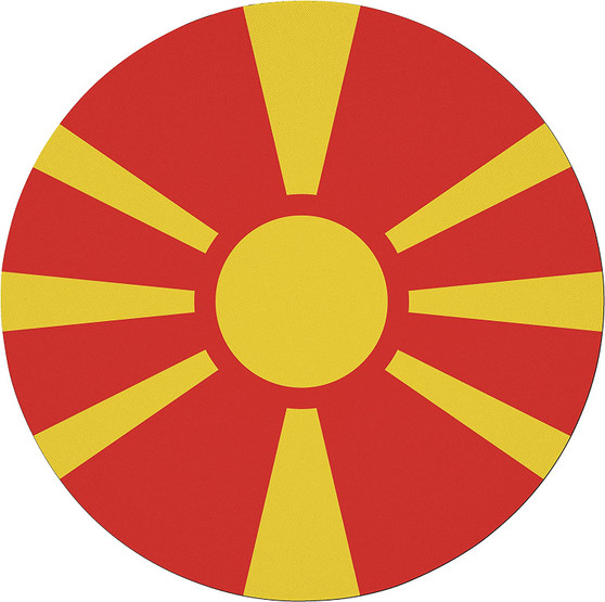 Macedonia Flag 7.5" Circular Mouse Pad