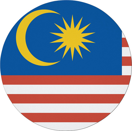 Malaysia Flag 7.5" Circular Mouse Pad