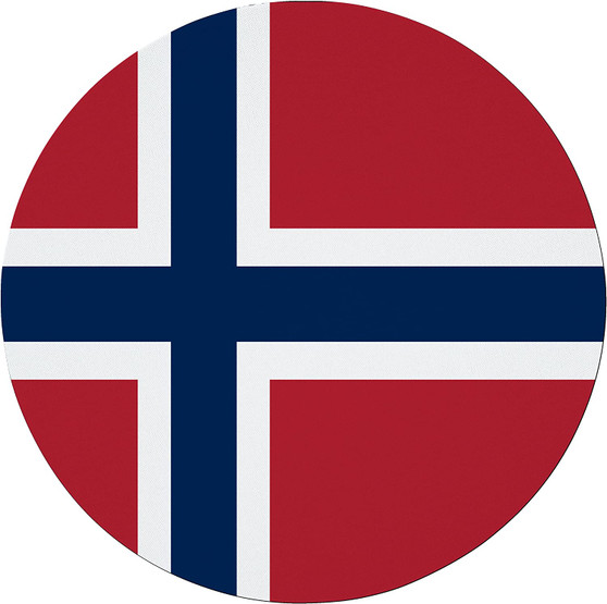 Norway Flag 7.5" Circular Mouse Pad