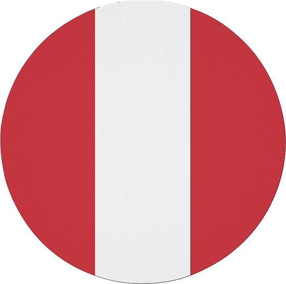 Peru Flag 7.5" Circular Mouse Pad