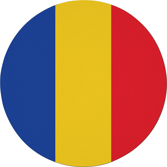 Romania Flag 7.5" Circular Mouse Pad