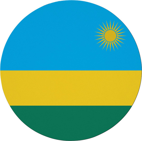 Rwanda Flag 7.5" Circular Mouse Pad