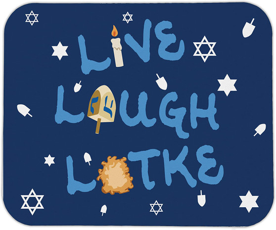 Hanukkah Live Laugh Latke Mouse Pad