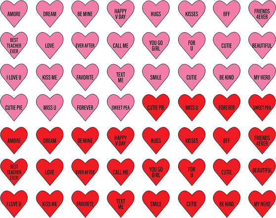 Valentines Day Stickers (56 Pack)