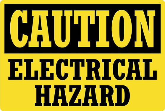 Caution Electrical Hazard Magnetic Sign