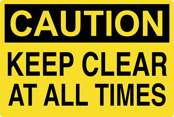 Caution Keep Clear at All Times Bumper Magnet