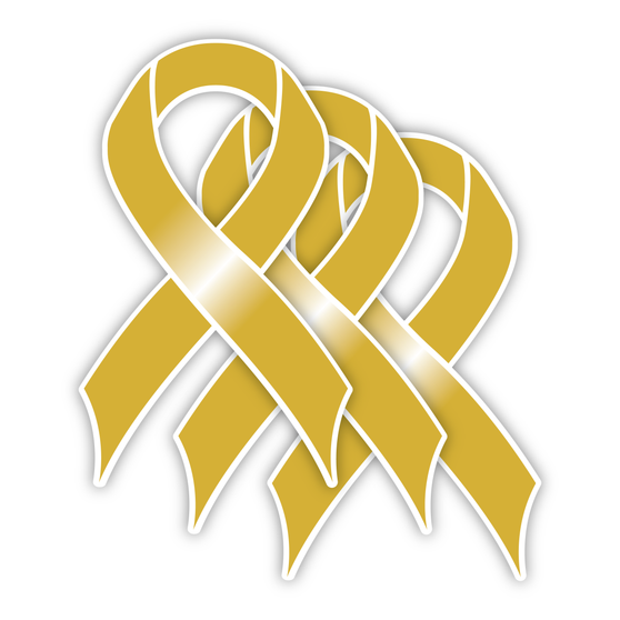 Childhood Cancer (Gold) - 3 Pack Stickers Childhood Cancer (Gold) - 3 Pack Stickers