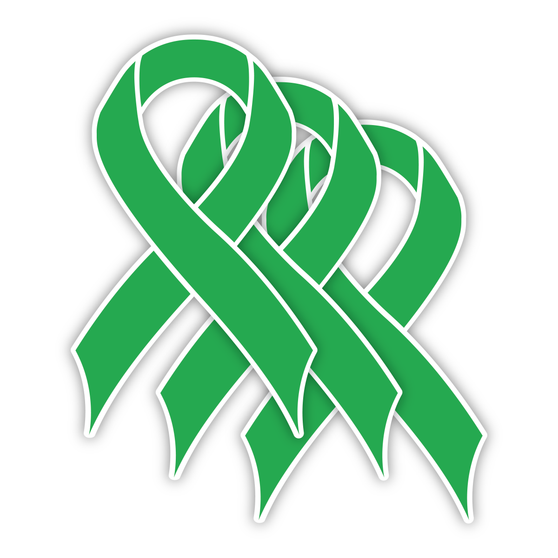 Liver Cancer (Emerald Green) - 3 Pack Stickers Liver Cancer (Emerald Green) - 3 Pack Stickers