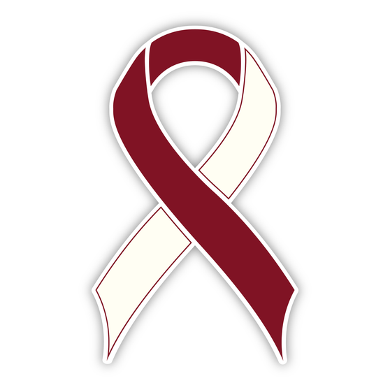 Head & Neck Cancer (Burgundy/Ivory) Magnet - Qty 1