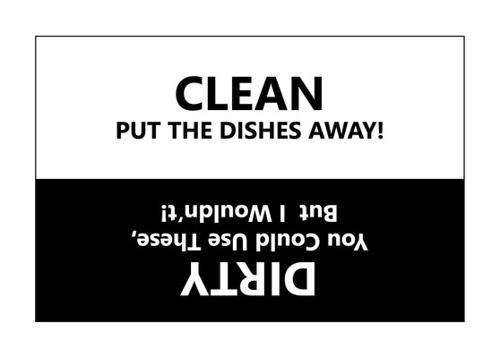 Funny Clean Or Dirty Dishwasher Magnet Sign