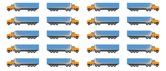 Orange Blue Trailer Route Planning Semi Trucks Trucker Magnets Whiteboards Mapping Commercial Vehicle By DCM Solutions
