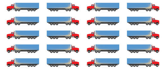 Red Blue Trailer Route Planning Semi Trucks Trucker Magnets Whiteboards Mapping Commercial Vehicle By DCM Solutions