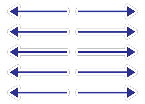 Blue Magnetic Whiteboard Single Directional Arrow By DCM Solutions