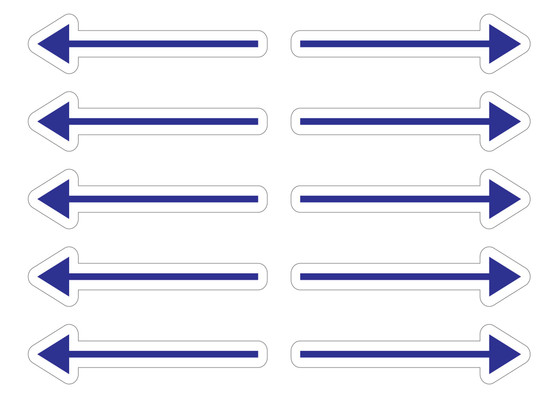 Blue Magnetic Whiteboard Single Directional Arrow By DCM Solutions