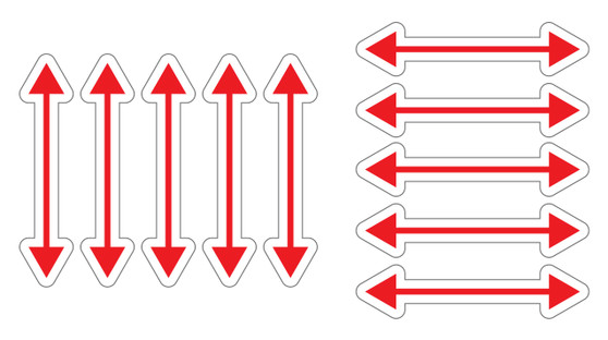 Red Magnetic Whiteboard Single Directional Arrow By DCM Solutions