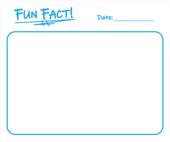 Cyan Fun Fact Dry Erase Whiteboard Magnet by DCM Solutions
