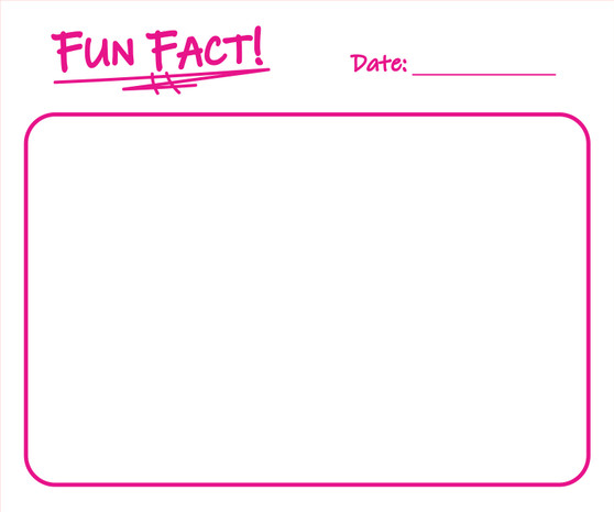 Pink Fun Fact Dry Erase Whiteboard Magnet by DCM Solutions