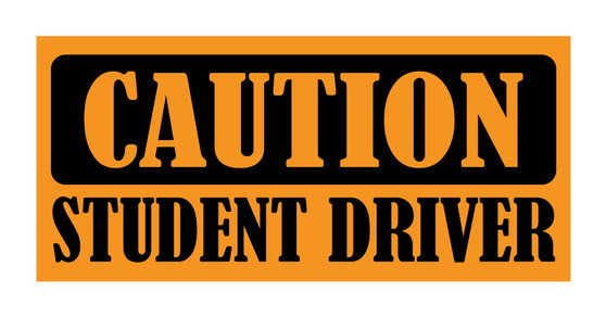 Caution Student Driver Bumper Magnet by DCM Solutions