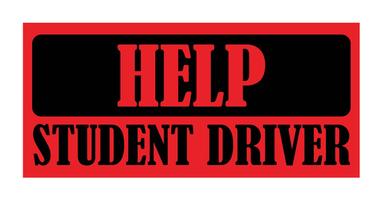 Help Student Driver Bumper Magnet by DCM Solutions