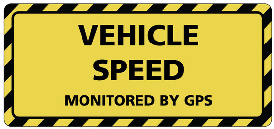Vehicle Speed Monitored by GPS Bumper Magnet (9.25" W x 4.25" H)