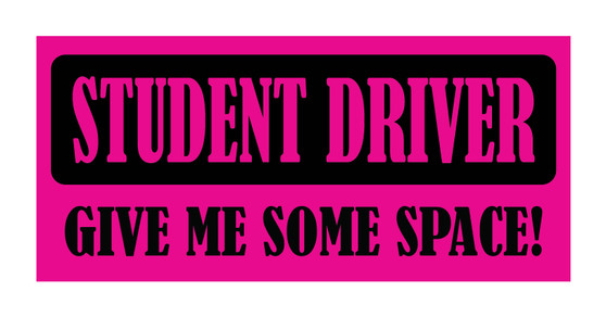 Give Me Space Student Driver Bumper Magnet By DCM Solutions