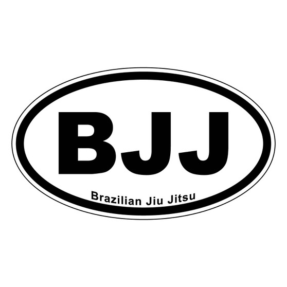 White Brazilian Jiu Jitsu BJJ Bumper Magnet by DCM Solutions