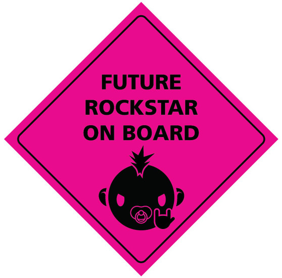 Future Rockstar Baby On Board Bumper Magnet by DCM Solutions