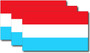 Luxembourg Flag Sticker (3 Pack)