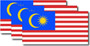 Malaysia Flag Sticker (3 Pack)