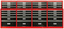 Black Inverted Tool Box Organizational Magnetic Labels Advanced Set