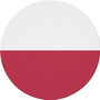 Poland Flag 7.5" Circular Mouse Pad