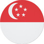 Singapore Flag 7.5" Circular Mouse Pad