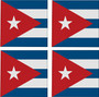 Cuba Flag 3.5" Square Glass Coasters by DCM Solutions