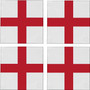 England Flag 3.5" Square Glass Coasters by DCM Solutions