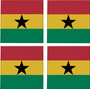 Ghana Flag 3.5" Square Glass Coasters by DCM Solutions
